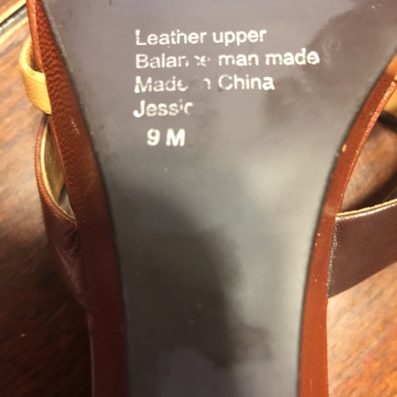 Alfani Multi Brown Colors Leather Wedges Size 9M - Picture 6 of 8